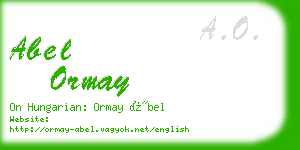 abel ormay business card